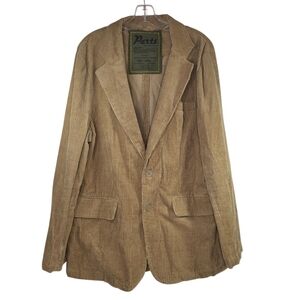 PARTS BY MACHINE CLOTHING COMPANY Tan Corduroy Mens Cotton Blazer Sportcoat Sz L